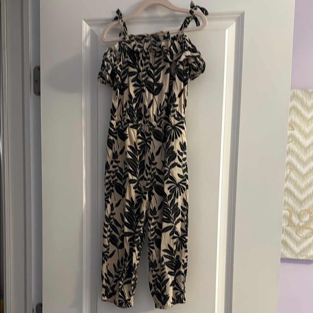 Floral Black and Cream Jumpsuit